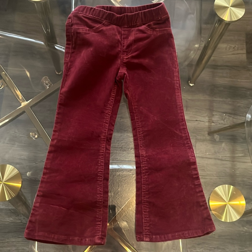 3T toddler girl burgundy corduroys pants